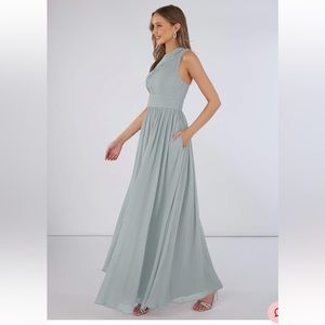 Azazie Bridemaid's Gown Molly in Silver Size 6